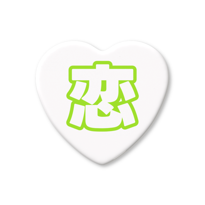 ハート缶バッジ - 57 × 52.5mm