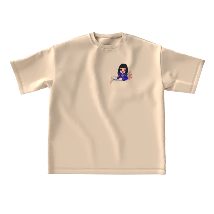ちびゆう理 ビックシルエットTシャツ - L - 正面