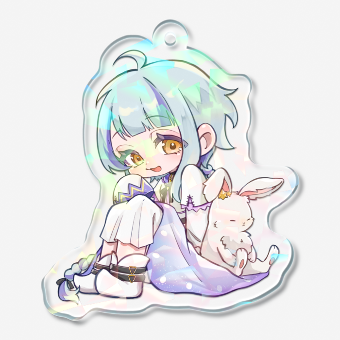 ホログラムアクリルキーホルダー - 50 × 50mm