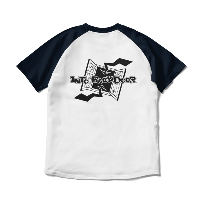 ラグランTシャツ - M - ホワイト×ネイビー