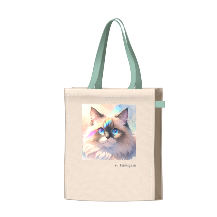 ツートンカラーバッグ - グリーン - W34 × H41 × D14cm