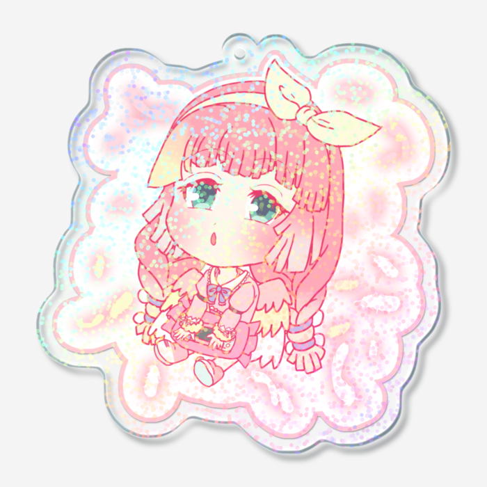 ホログラムアクリルキーホルダー - 70 × 70mm