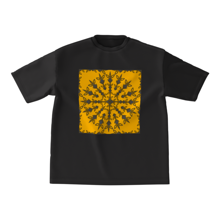 ビッグシルエットTシャツ - M - 正面・黄