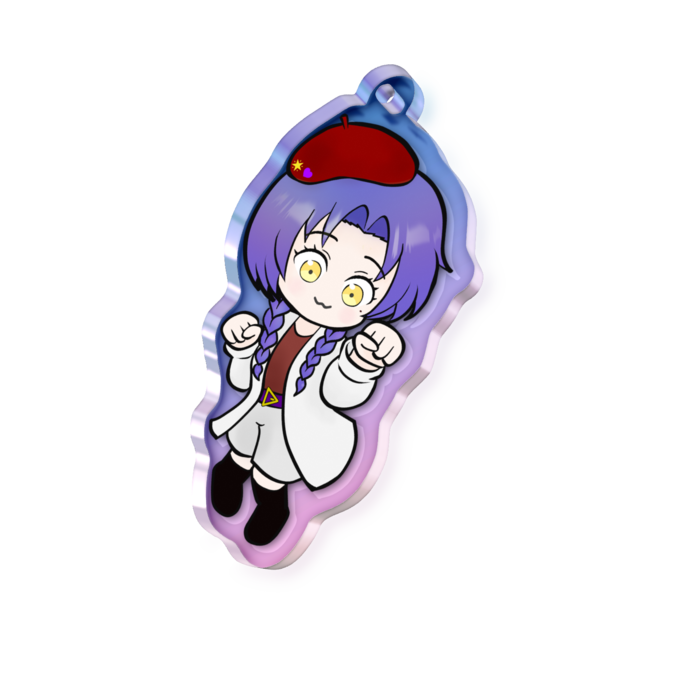 オーロラアクリルキーホルダー - 50 × 50mm