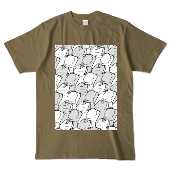 カラーTシャツ - L - オリーブ (濃色)