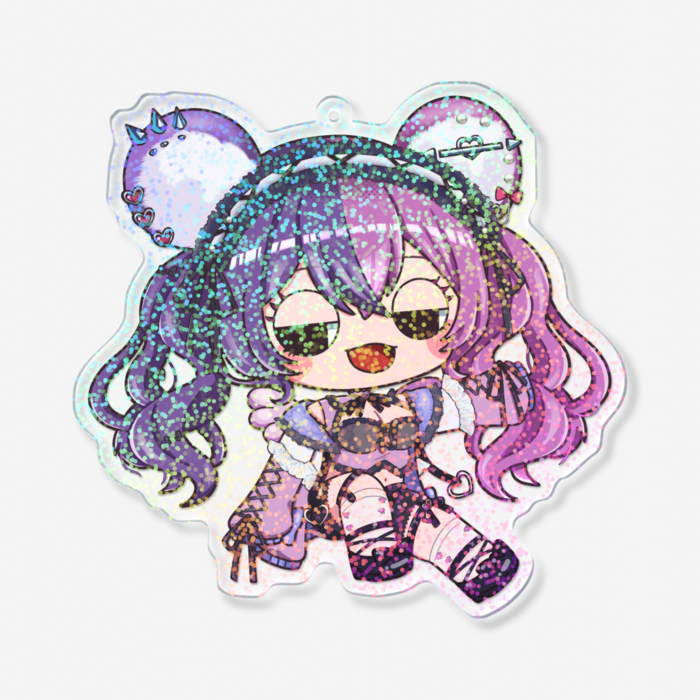 ホログラムアクリルキーホルダー - 100 × 100mm