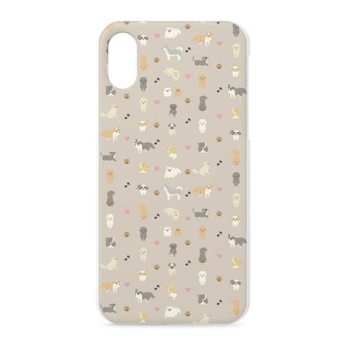 iPhoneケース iPhone XS / X 正面印刷のみ ベージュ