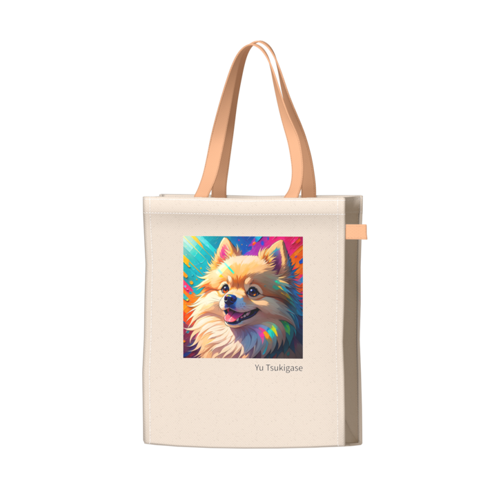 ツートンカラーバッグ - オレンジ - W34 × H41 × D14cm