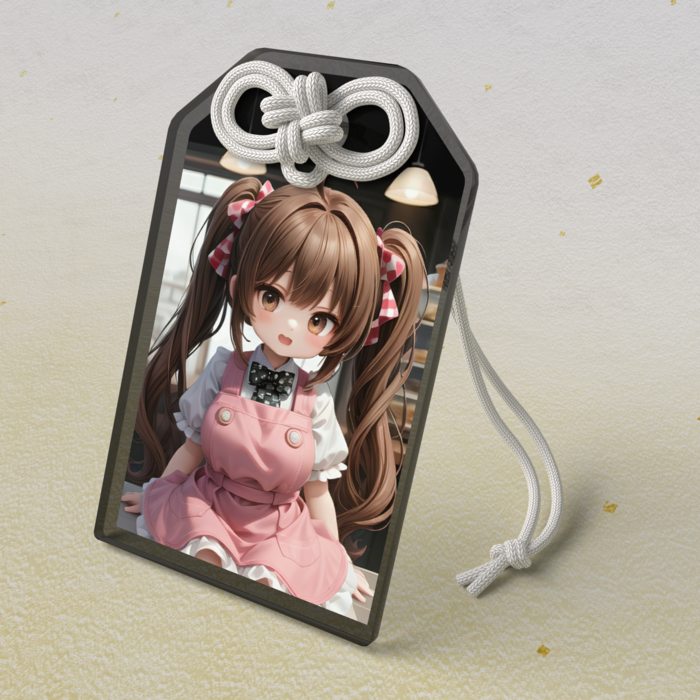 アクリルお守り - 50 × 80mm　　ブラック