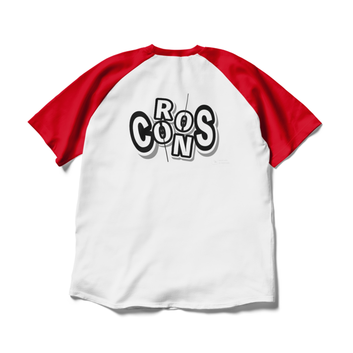 ラグランTシャツ - XL - ホワイト×レッド