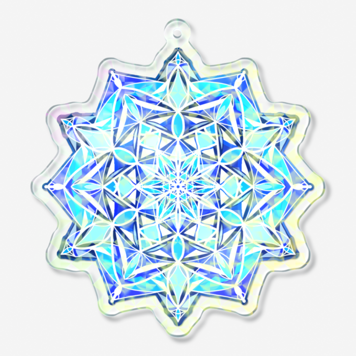 ホログラムアクリルキーホルダー - 70 × 70mm