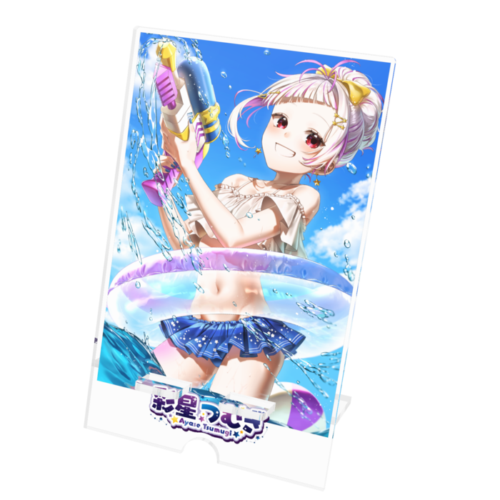 アクリルスマホスタンド - 100x160mm(ケーブル穴あり)