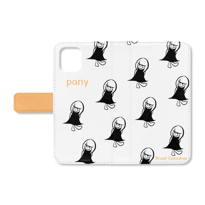 手帳型iPhoneケース - iPhone11 - ストラップ穴 なし(ホワイト)