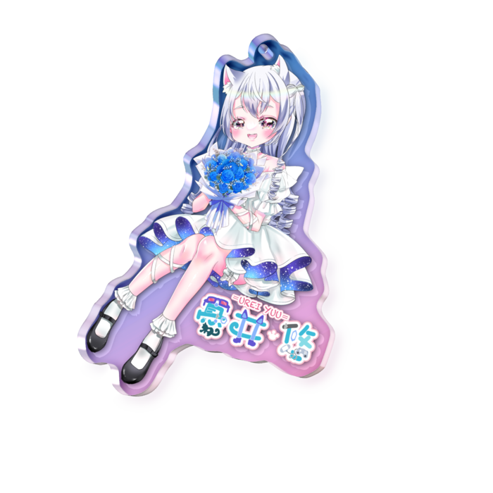オーロラアクリルキーホルダー - 70 × 70mm