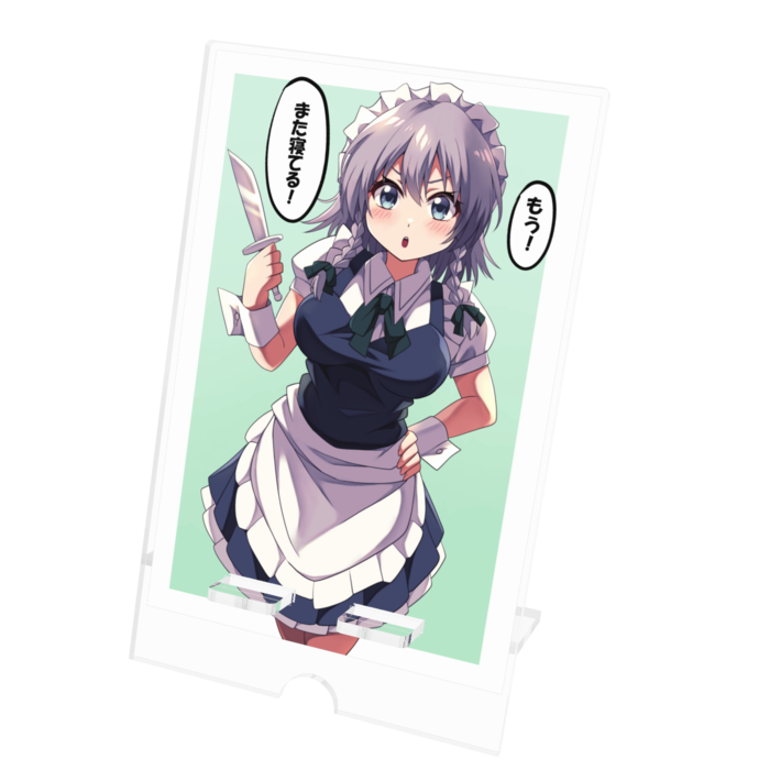 アクリルスマホスタンド - 100x160mm(ケーブル穴あり)