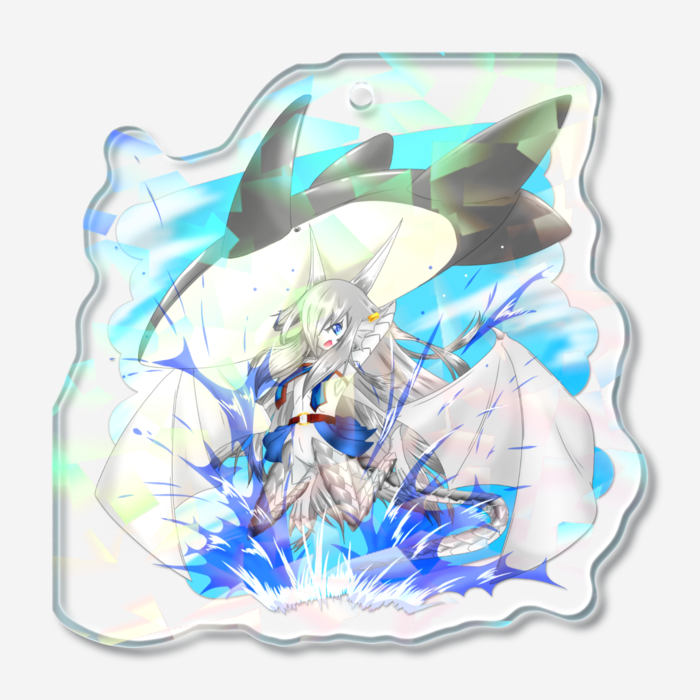ホログラムアクリルキーホルダー - 50 × 50mm