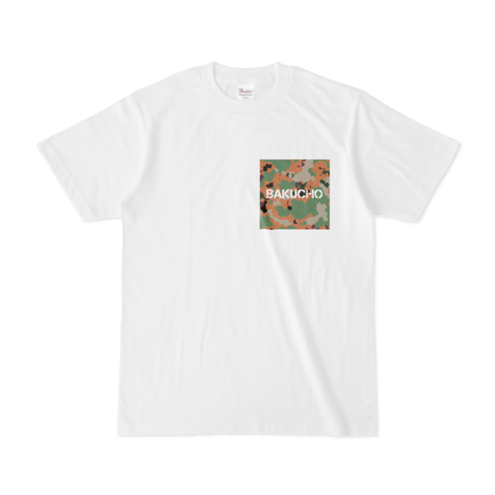 ミリタリー　胸ロゴ　カーキTシャツ - S - 白