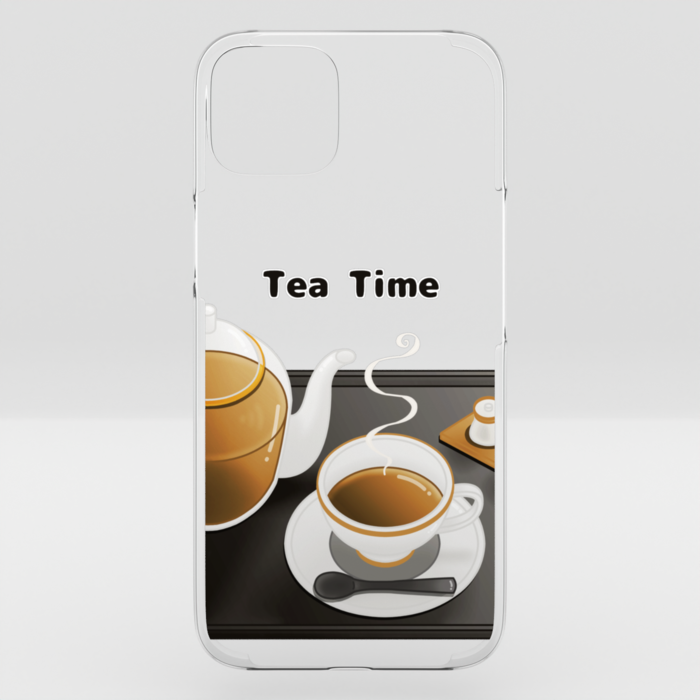 クリアiPhoneケース　紅茶　iPhone 14Plus