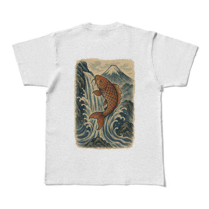 カラーTシャツ 背面プリント- M - アッシュ (淡色)