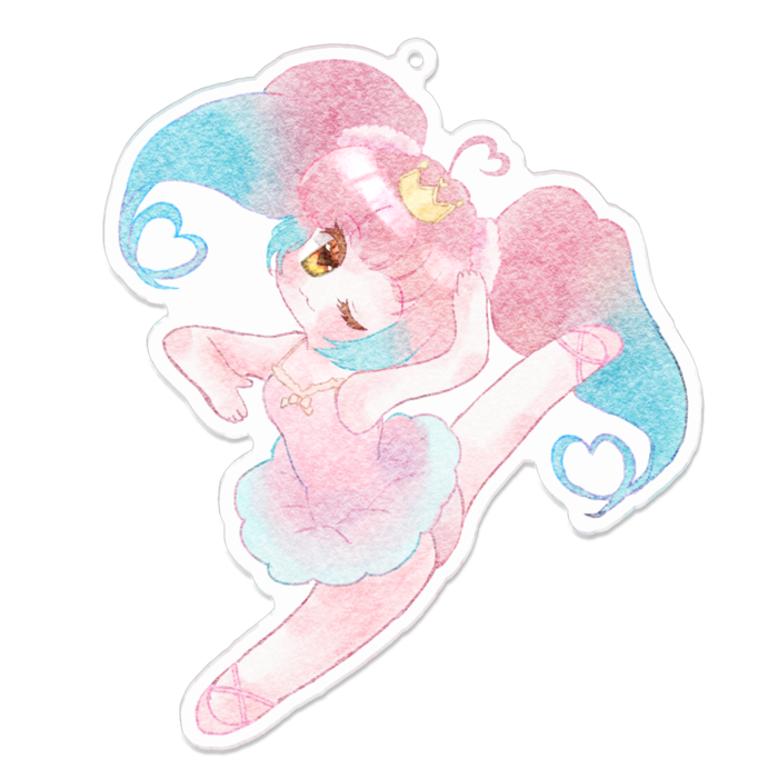 アクリルキーホルダー（コーティング） - 100 x 100 (mm)