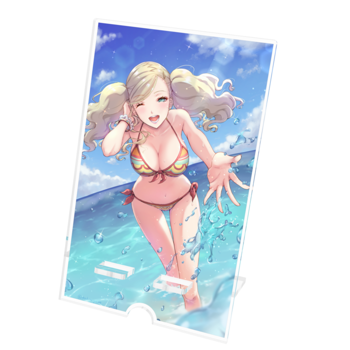 アクリルスマホスタンド - 100x160mm(ケーブル穴あり)