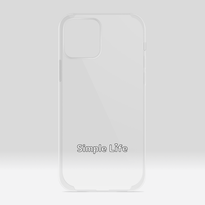 クリアiPhoneケースB　Simple Life❤　iPhone 12 / 12Pro