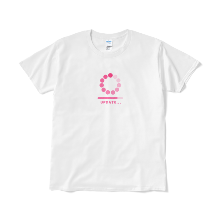 UPDATE（ピンク） Tシャツ - L - ホワイト