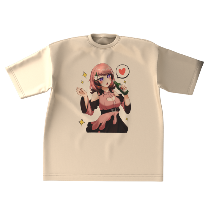 サンドベージュ　酔いどれTシャツ - XL - 