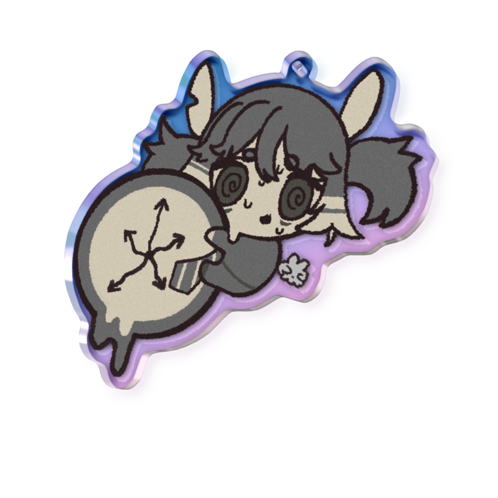 オーロラアクリルキーホルダー - 70 × 70mm