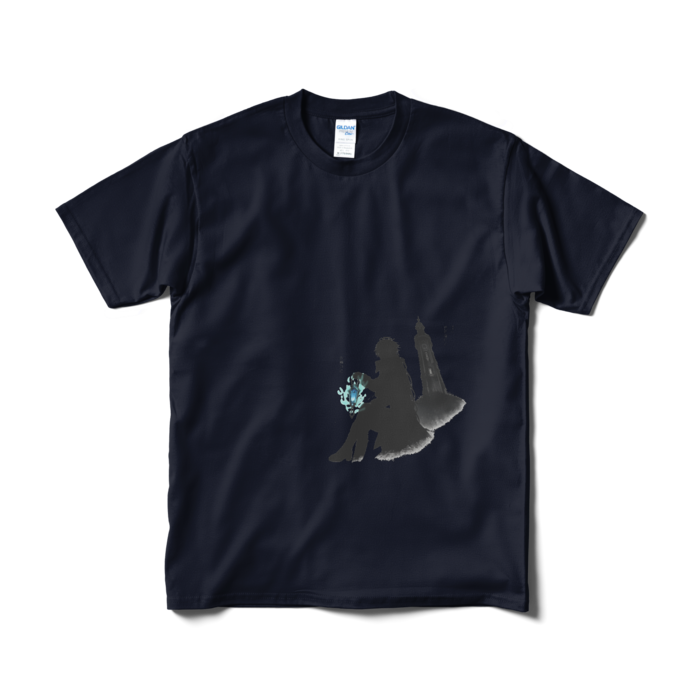 青お静かにTシャツ（短納期） - M - ネイビー