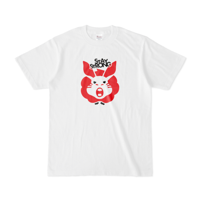 赤STAY STRONG Tシャツ- S