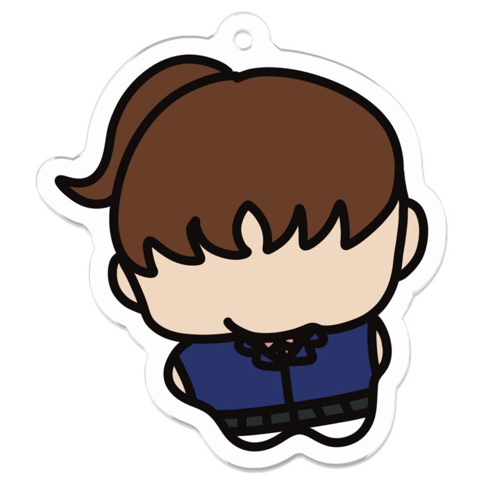 【主人公ちゃん】アクリルキーホルダー - 50 x 50 (mm)