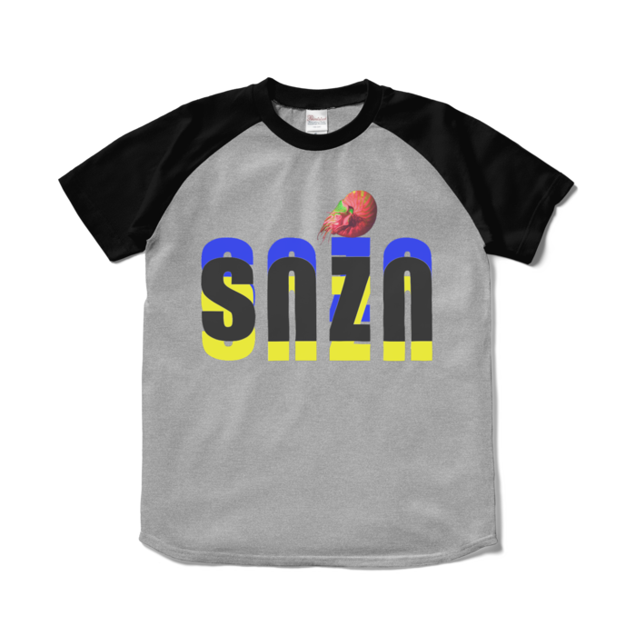 ラグランTシャツ - S - 杢グレー×ブラック