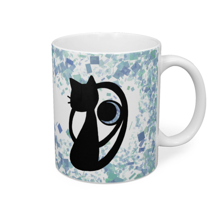 黒ねこ マグカップ - 直径 8 cm / 高さ 9.5 cm(1)