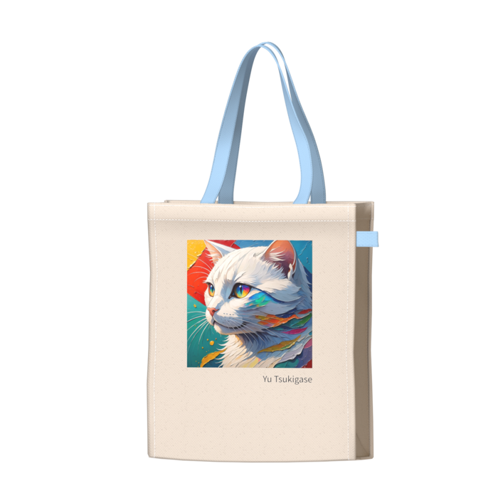 ツートンカラーバッグ - ブルー - W34 × H41 × D14cm