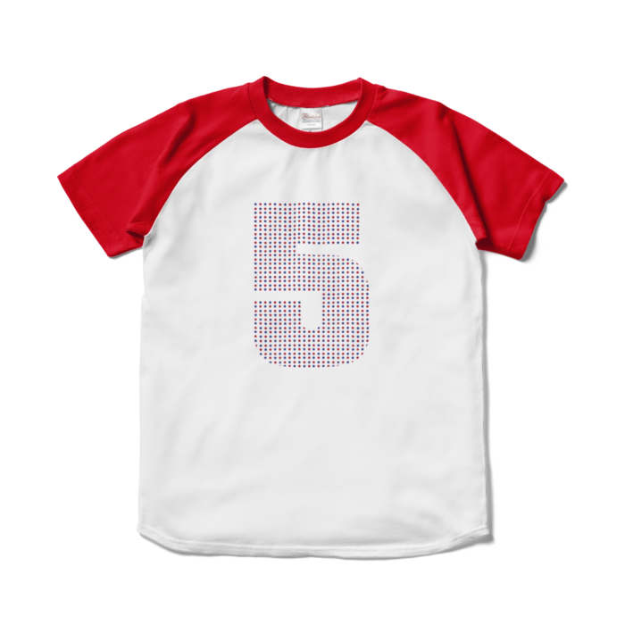 ラグランTシャツ - S - ホワイト×レッド