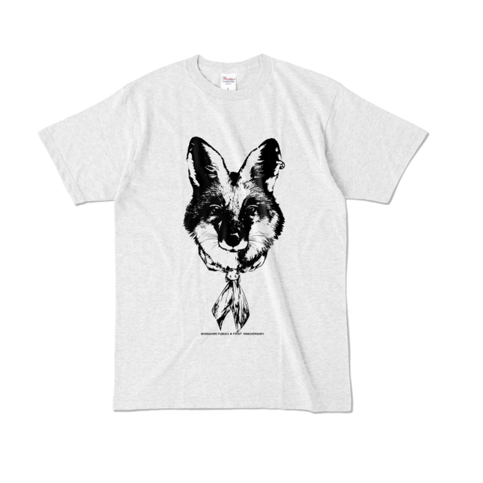 カラーTシャツ(淡色) - L - 正面 - アッシュ