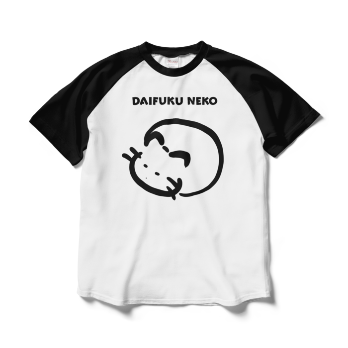 ラグランTシャツ - L - ホワイト×ブラック