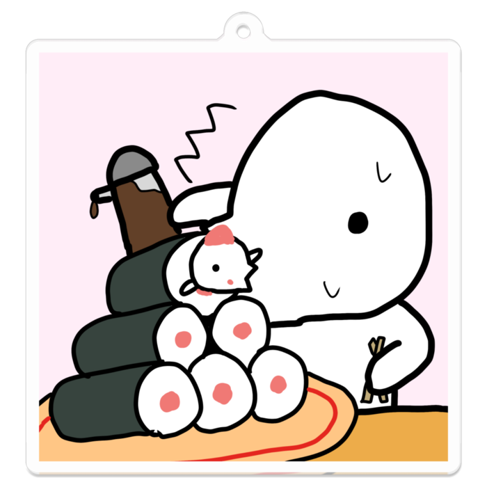 鉄火巻きいただきま…ハッ‼︎ - 70 x 70 (mm)(2)