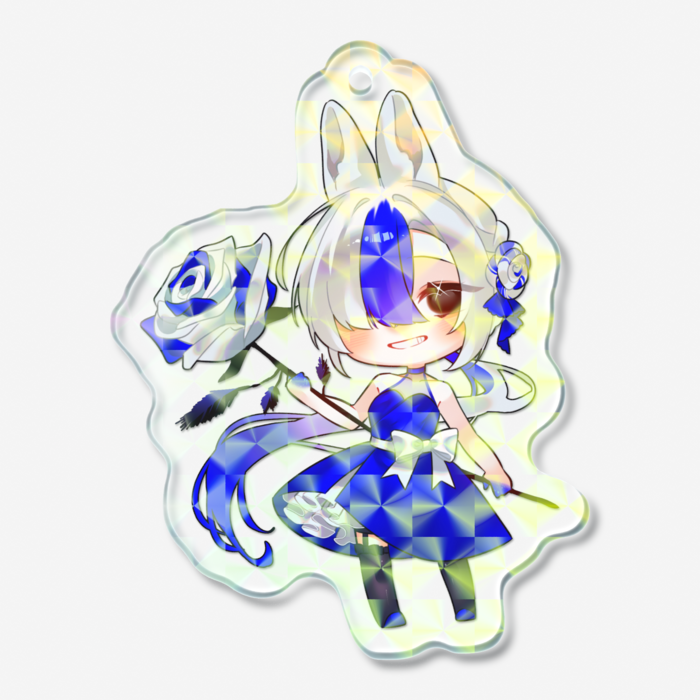 ホログラムアクリルキーホルダー - 50 × 50mm モザイク