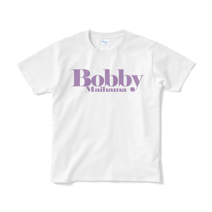 BobbyのTシャツ（ライトパープルロゴ） - S - ホワイト
