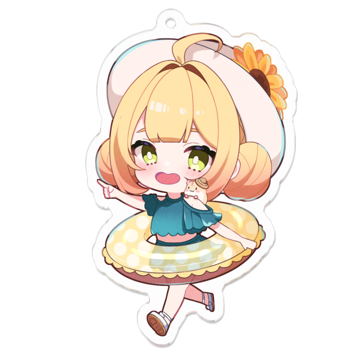 水着verアクリルキーホルダー - 70 x 70 (mm)
