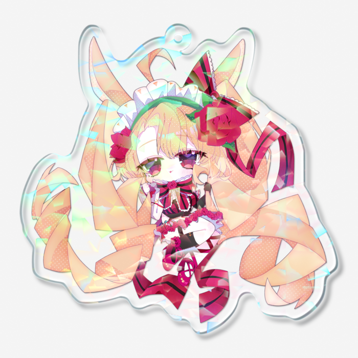 ホログラムアクリルキーホルダー - 70 × 70mm