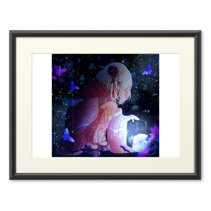 ひつじと漆黒の中の光(黒) - A3