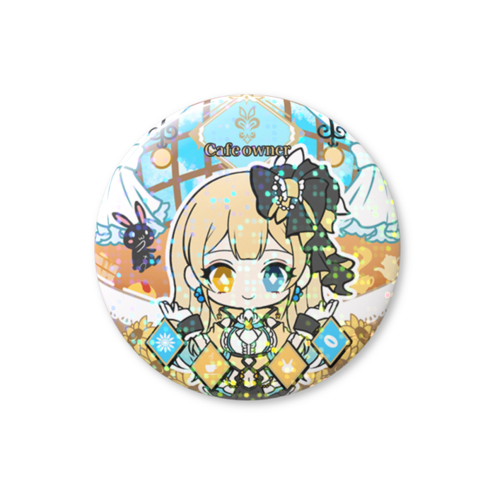 【ぺ】☕️待井ぽんてぅホログラム缶バッジ