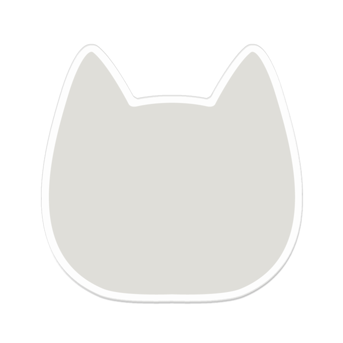シルエット(猫) - 70 x 70 (mm)