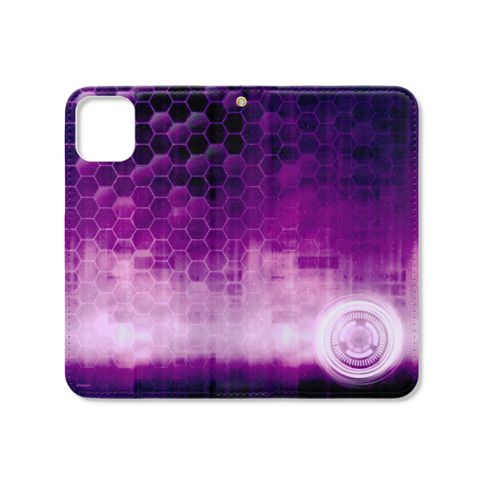 【手帳型iPhone11用カバー】CyberModel_purple