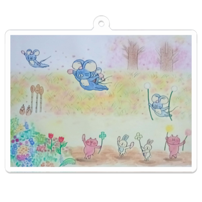 アクリルキーホルダー(コーティング) - 70 x 70 (mm)