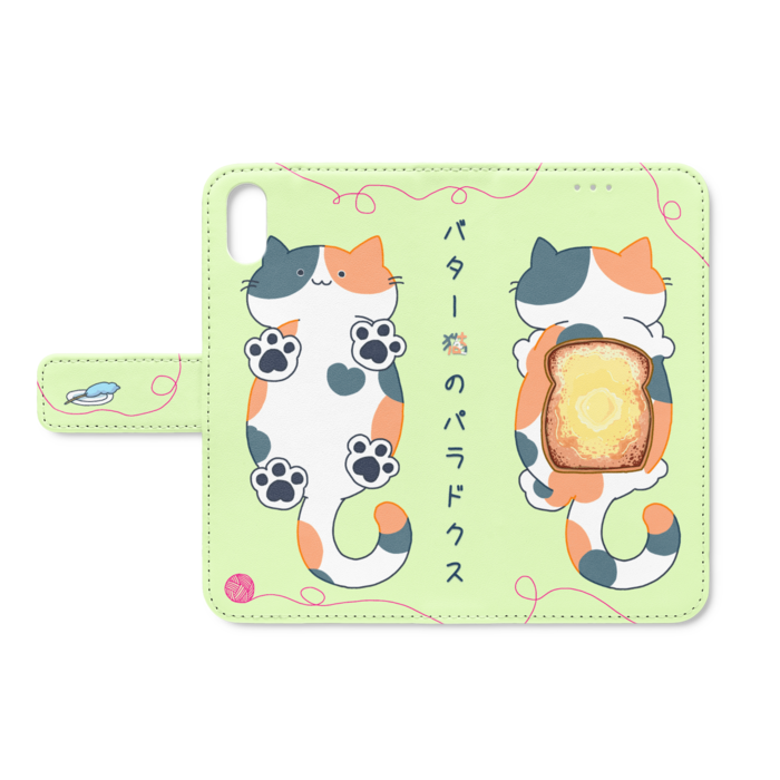 手帳型iPhoneケース - iPhone XS / X - ストラップ穴 なし【リボンなし】