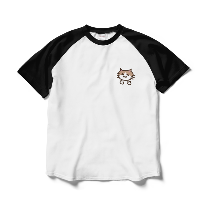 ラグランTシャツ - L - ホワイト×ブラック